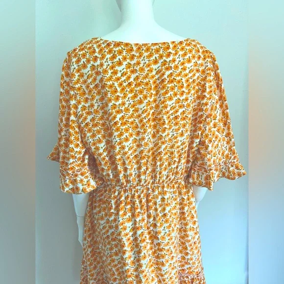 You + All Orange, White & Yellow Floral Dress Size AU20 $20 🧡 - Picture 4 of 16